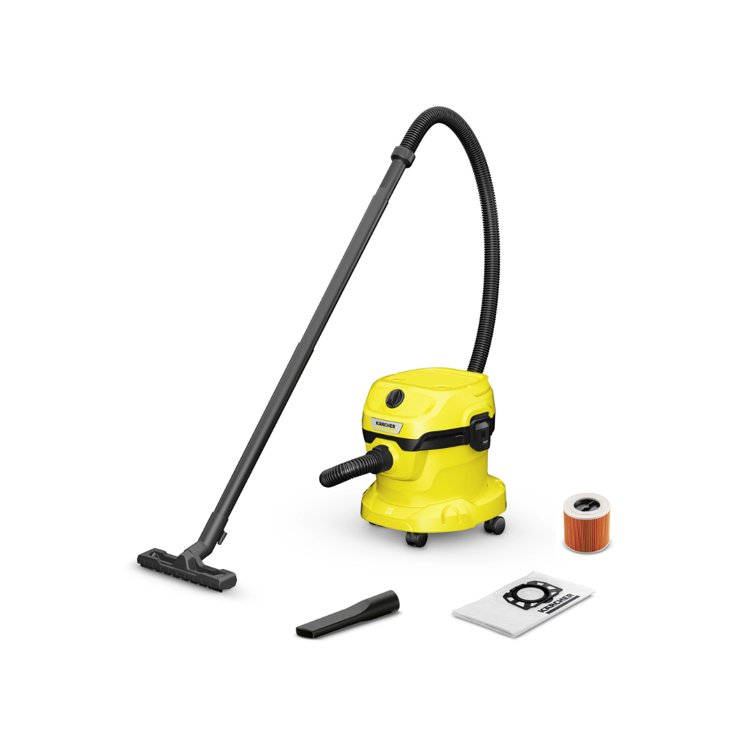 Karcher WD 2 Plus Wet and Dry Vacuum Cleaner + Blower 12L - Red Rhino