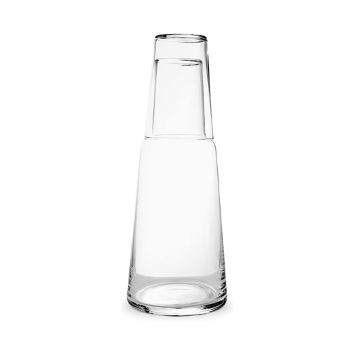 Bed Side Water Bottle and Glass Set - 3 Colors Clear | Blue | Green - Red Rhino
