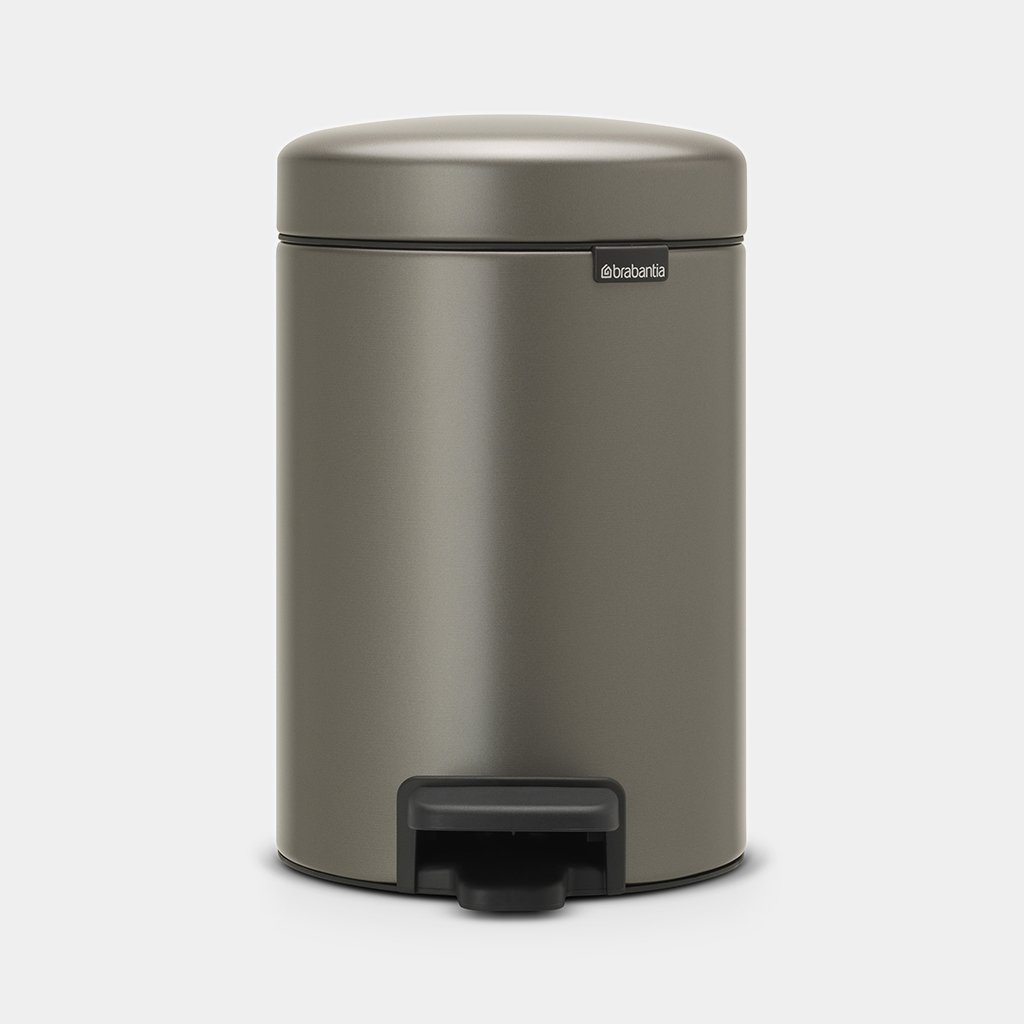 Newicon Pedal Bin 5L - Platinum - Red Rhino