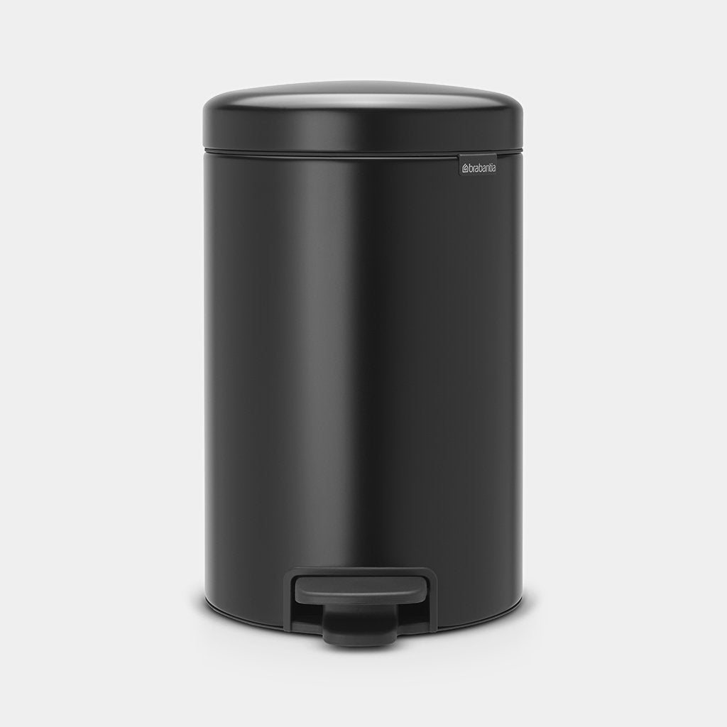 Newicon Pedal Bin 12L - Matt Black - Red Rhino