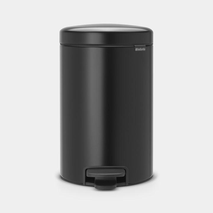 Newicon Pedal Bin 12L - Matt Black - Red Rhino