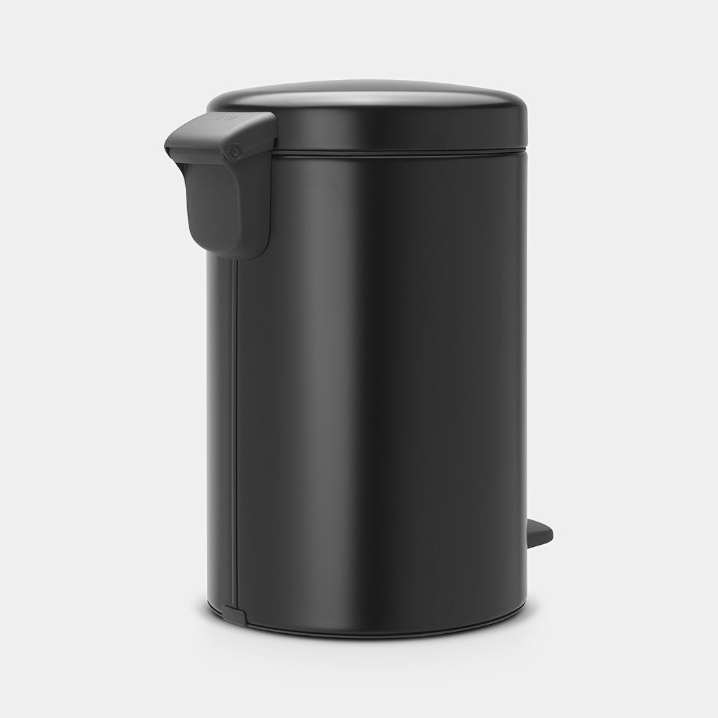 Newicon Pedal Bin 12L - Matt Black - Red Rhino