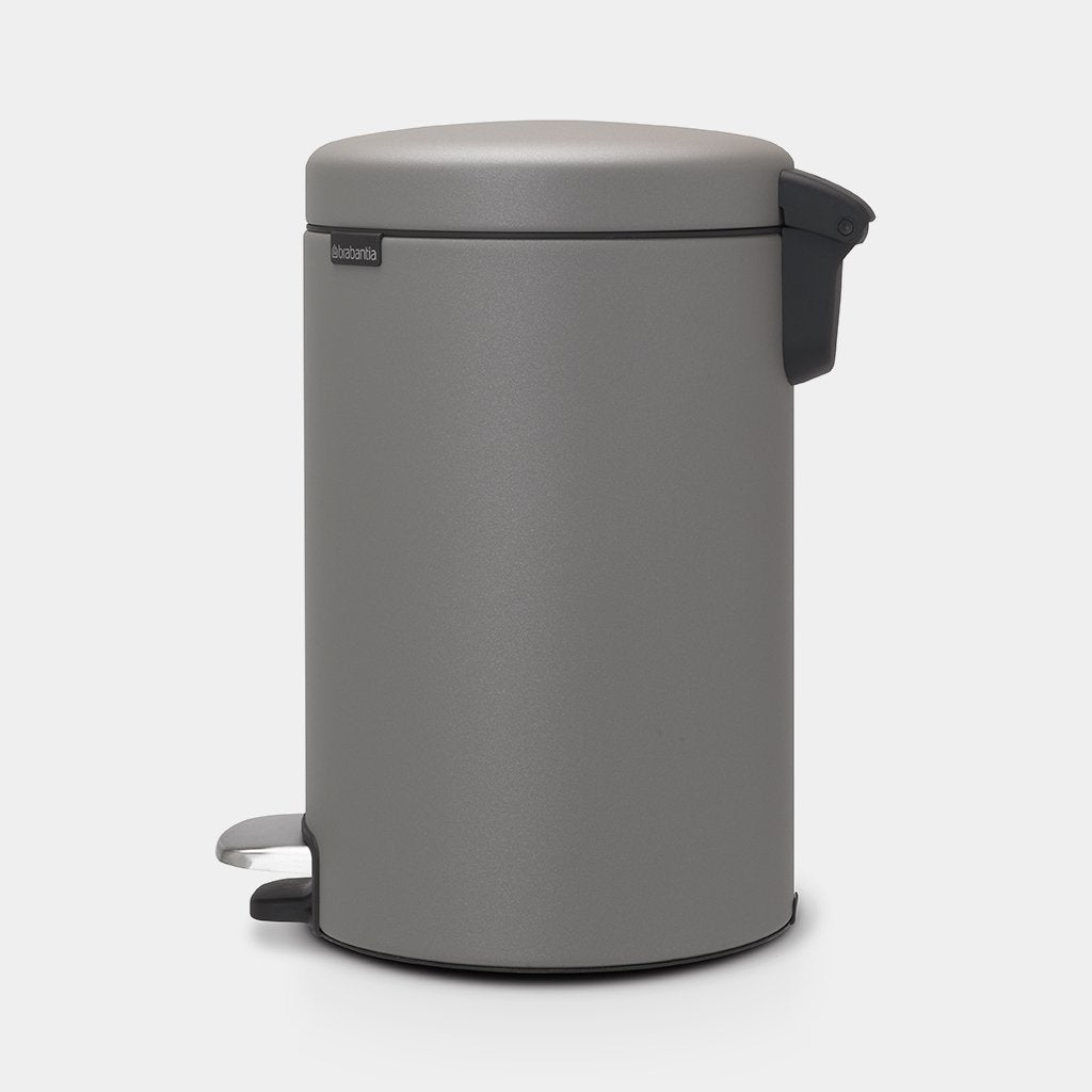 Newicon Pedal Bin 20L - Mineral Concrete Grey - Red Rhino
