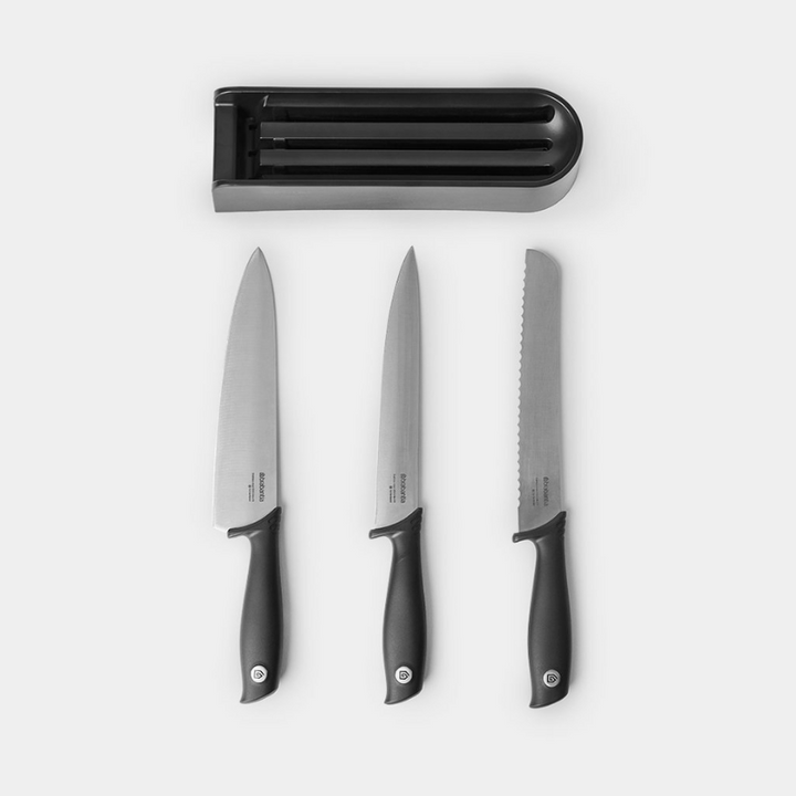 Drawer Knife Block Plus Knives TASTY+ - Dark Grey
