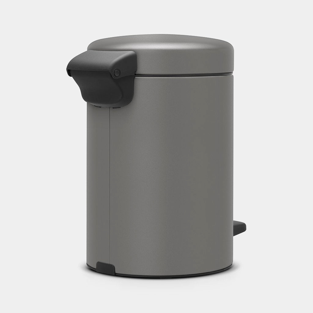 Newicon Pedal Bin 5L - Mineral Concrete Grey - Red Rhino