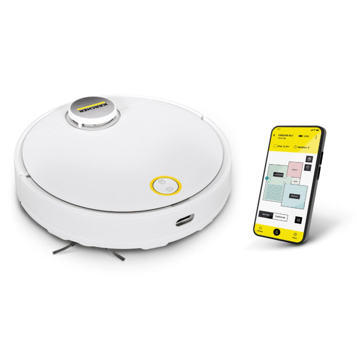 Karcher RCV 3 Robot Vacuum Cleaner with Wiping Function - Red Rhino