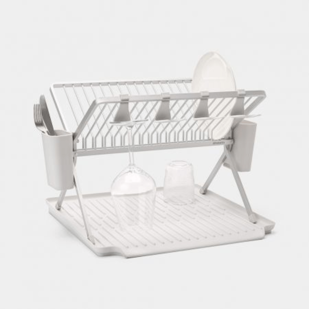 Brabantia Sink Side Foldable Dish Drying Rack Light Grey - Red Rhino