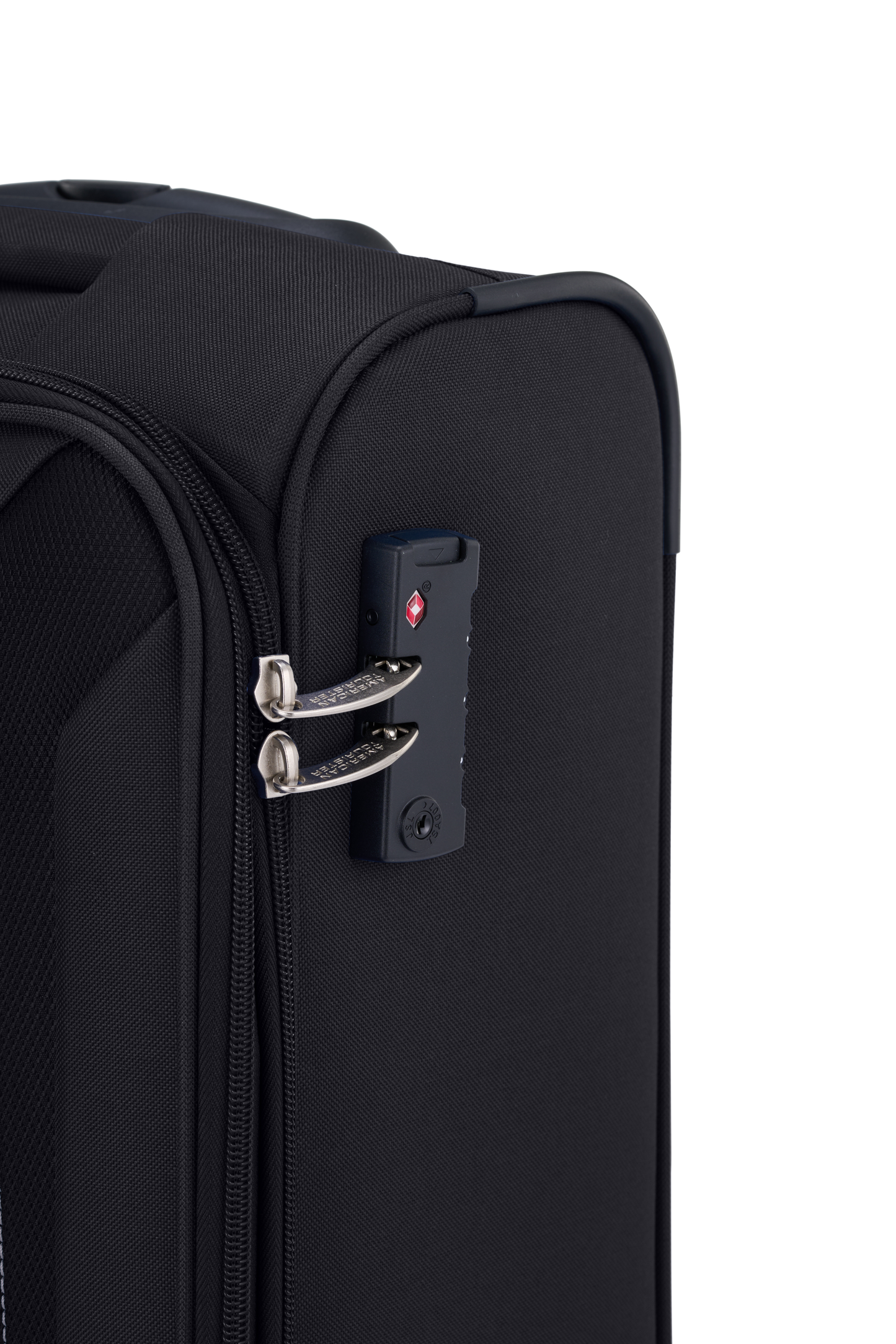 American Tourister Raya Black TSA combination lock detail