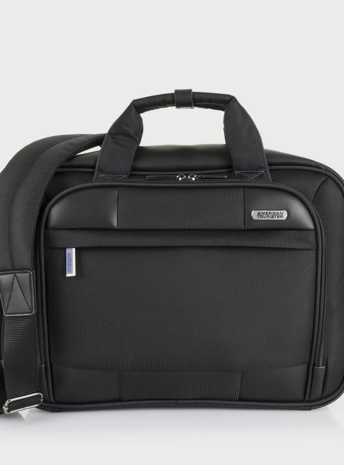 AMERICAN TOURISTER MERIT LAPTOP BRIEFCASE S AS BLACK/BLUE 5400520129055 - Red Rhino