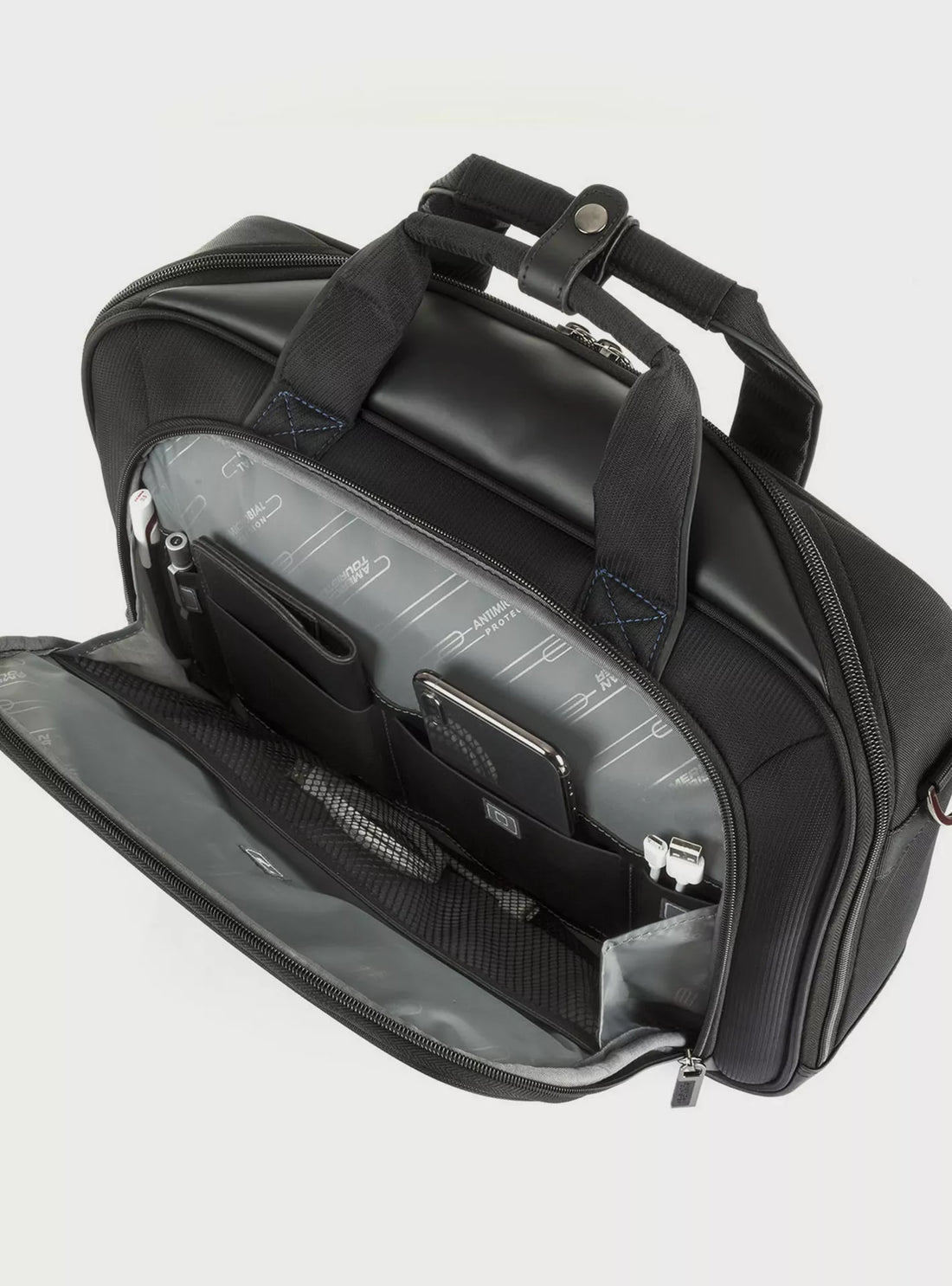 AMERICAN TOURISTER MERIT LAPTOP BRIEFCASE S AS BLACK/BLUE 5400520129055 - Red Rhino