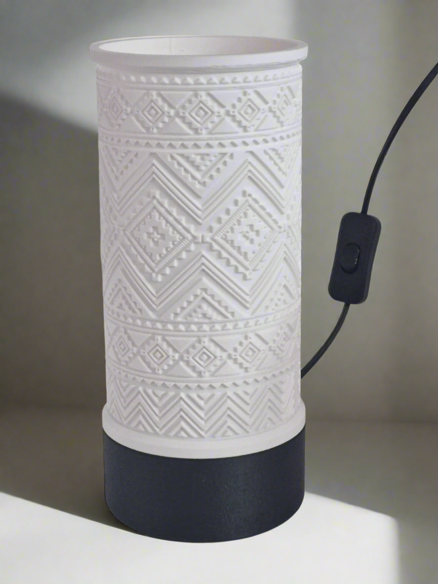 Print3D Africa Boho Radiance Table Lamp unlit - Red Rhino Kenya