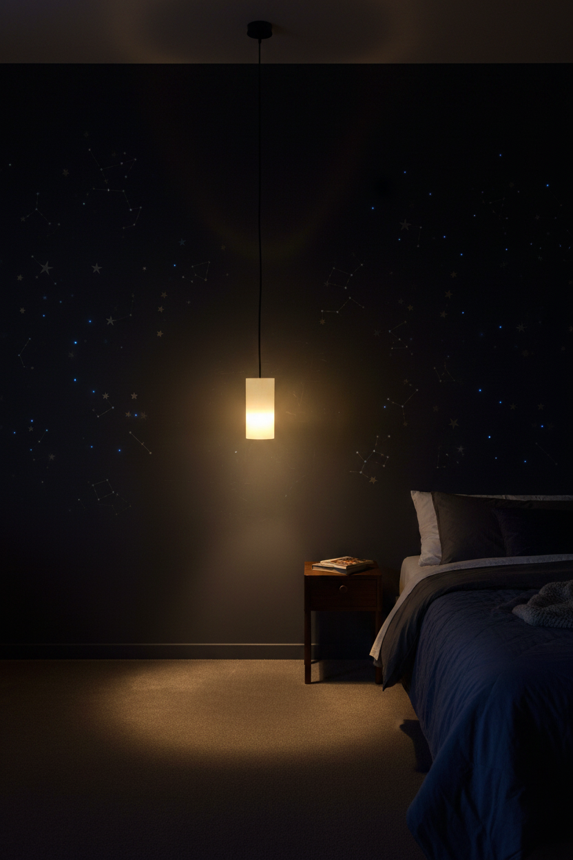 KOLO Pendant Lamp warm bedroom view