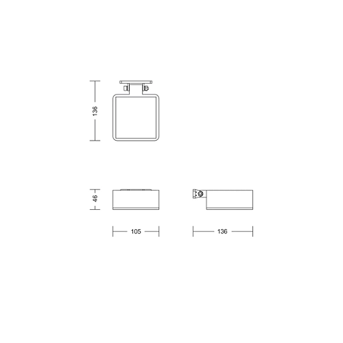 Philips Outdoor Solar Vynce Wall Light 1.5 W Daylight Sensor IP44 Weatherproof Black Square