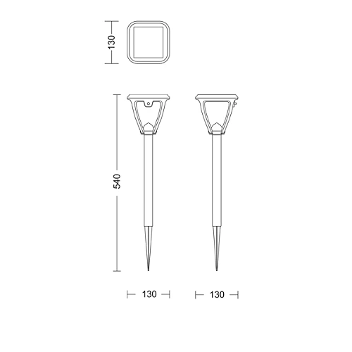 Philips Outdoor Solar Vapora Pedestal Light 1.5 W, Daylight SensorIP44 Weatherproof Black