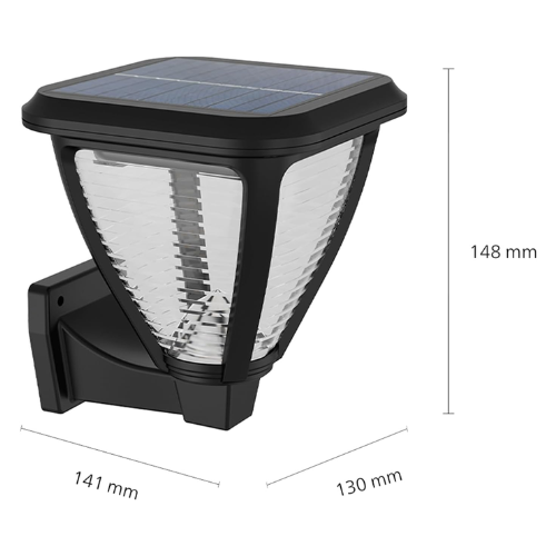 Philips Outdoor Solar Vapora Wall Light 1.5 W Daylight Sensor IP44 Weatherproof Black