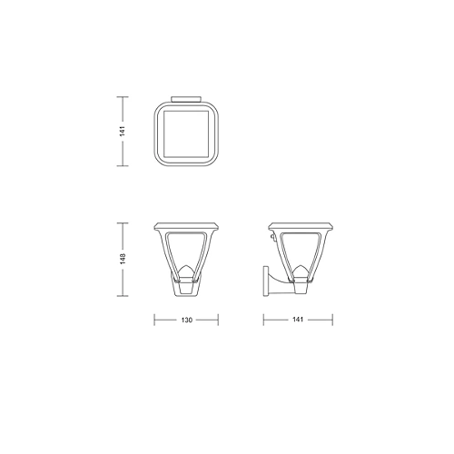 Philips Outdoor Solar Vapora Wall Light 1.5 W Daylight Sensor IP44 Weatherproof Black