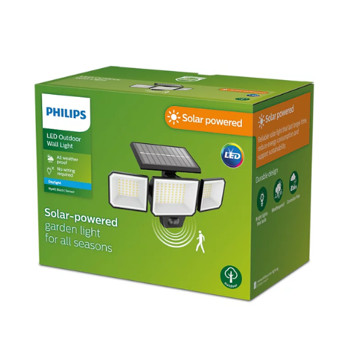 Philips Outdoor Solar Nysil Security Light 8.7 W, Daylight and Motion Sensor