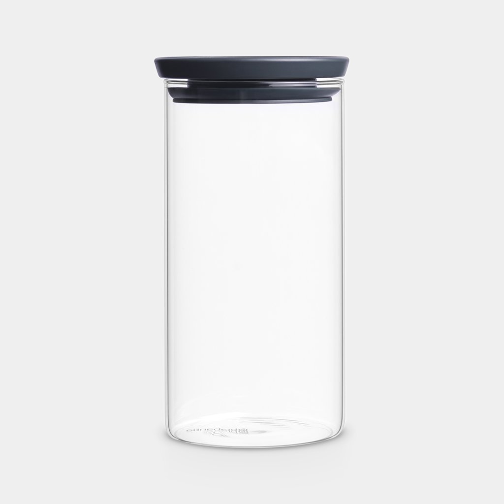 Stackable Jar 1.1 litre, Glass - Dark Grey