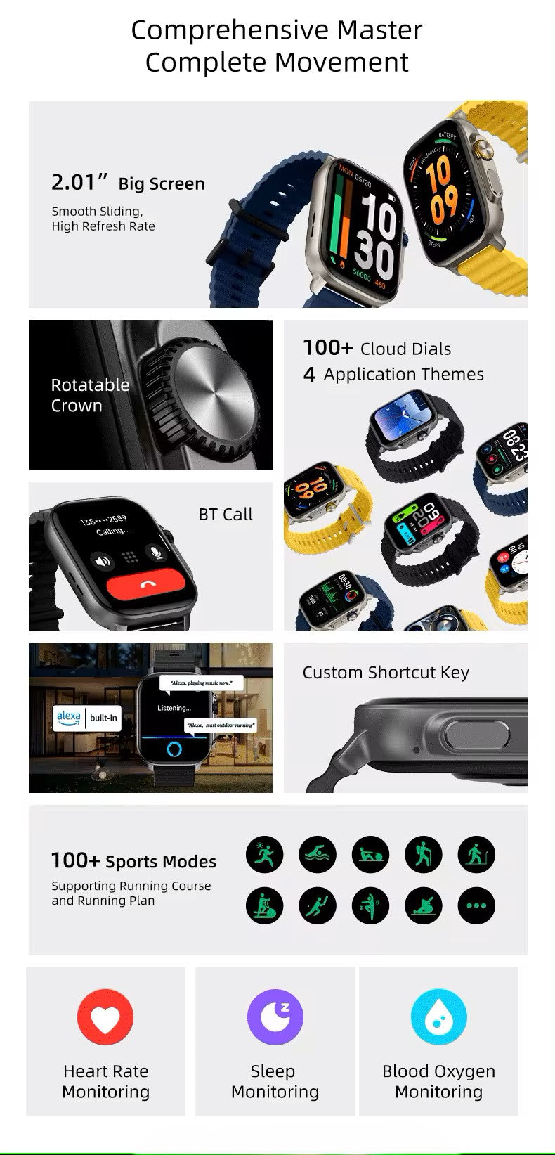 AceFit Sports Pro Smart Watch - Red Rhino
