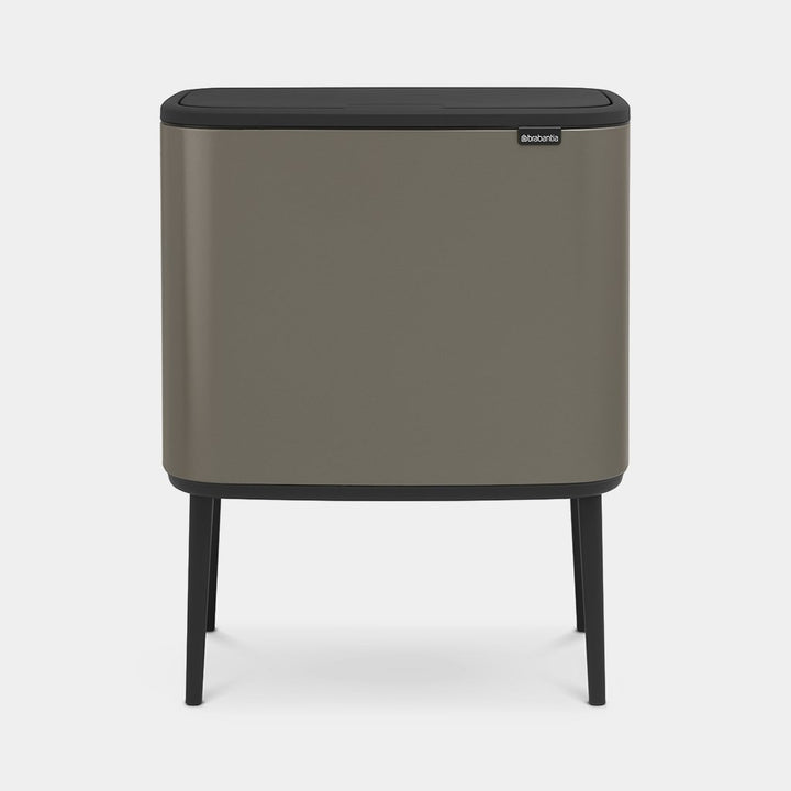 BO Touch Bin 36 L Platinum, front view