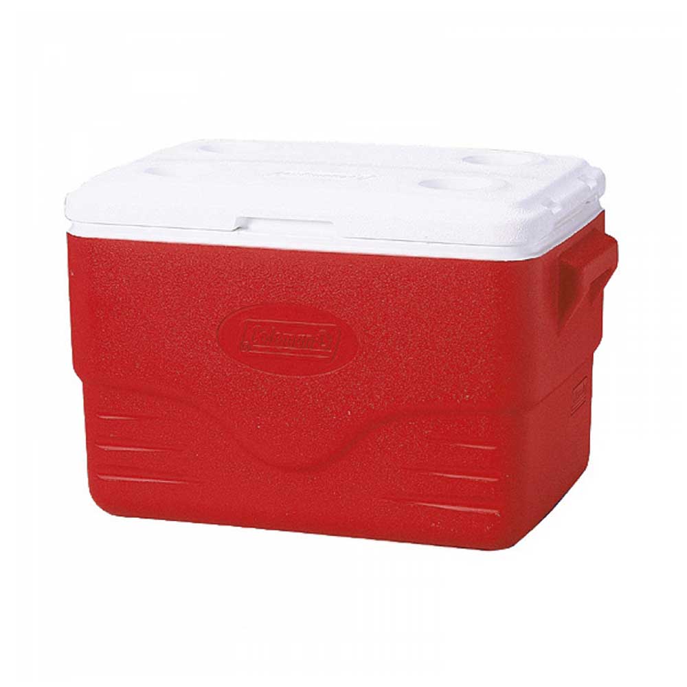 Coleman Hard Cooler High Performance Insulated Cool Box 36Qt/34 ltr Capacity, Keeps Cool For Up To 3Days - Red Rhino