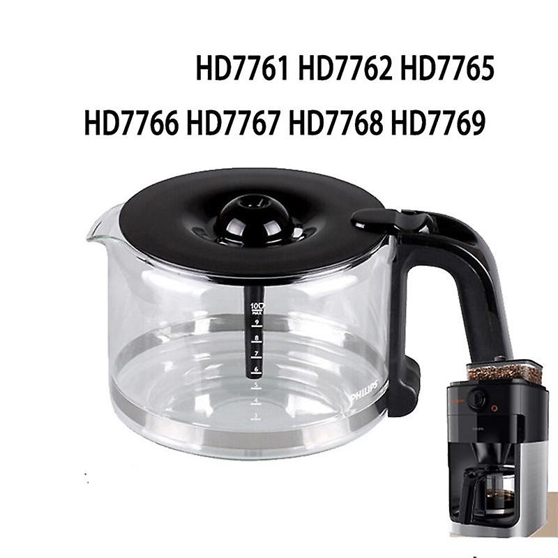 Coffee Maker Glass Jug for Philips HD7762 HD7765 HD7766 HD7767 HD7768 HD7769 Coffee Maker Spare Parts - Red Rhino