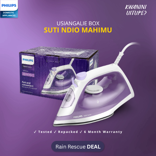 Rain Rescue Edition (Tested & Repacked) - Philips 1000 Series Steam Iron 1800W DST1020/36 | Buy in Kenya | Red Rhino
