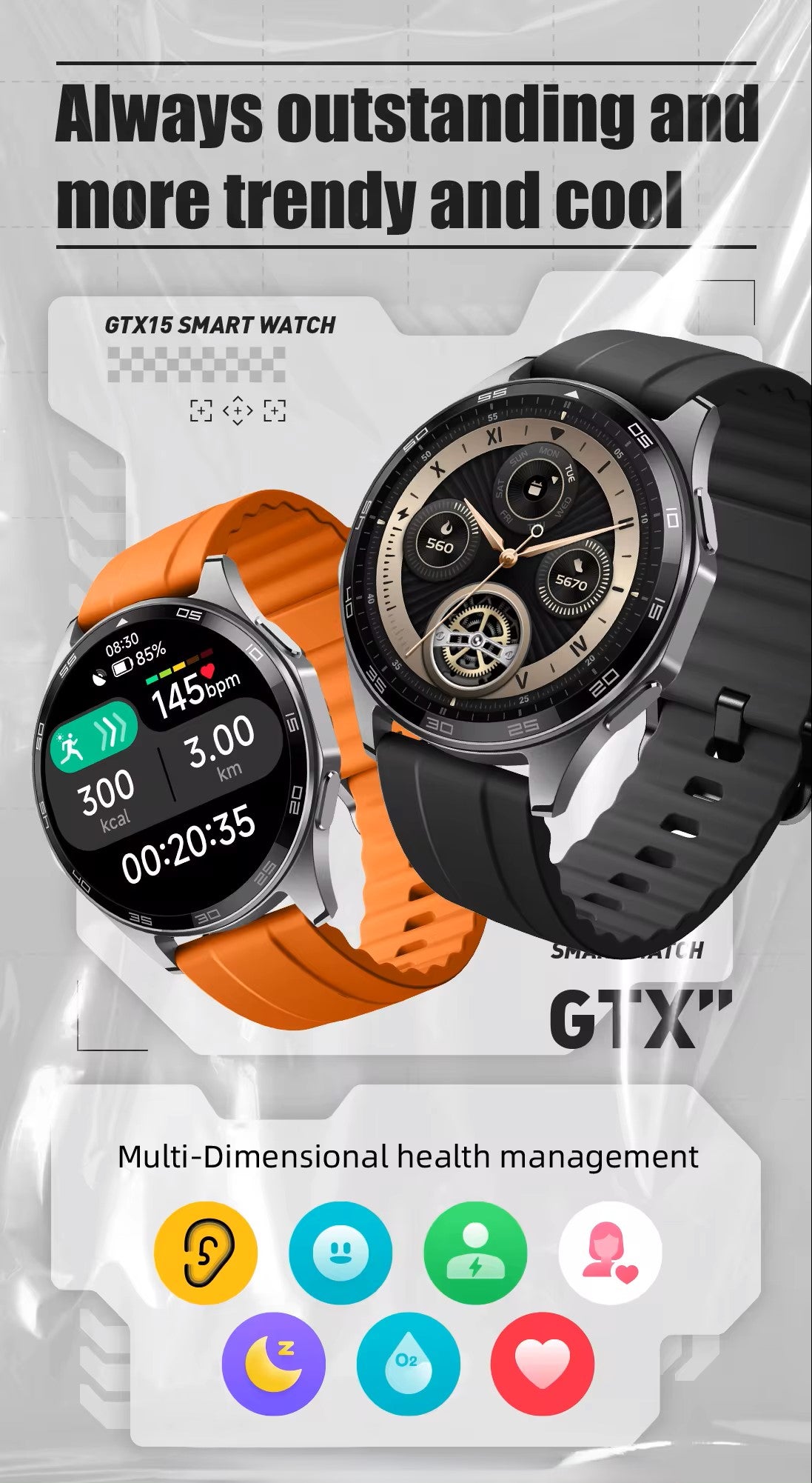 AceFit Pro Smart Watch Black - Red Rhino