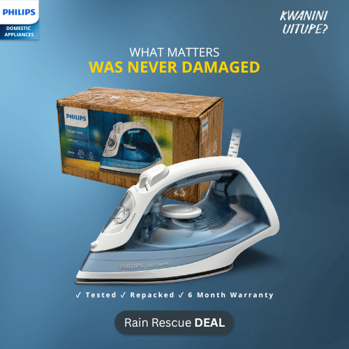 Rain Rescue Edition (Tested & Repacked) - Philips 2000 Series Steam Iron DST2010/26 | Buy in Kenya | Red Rhino