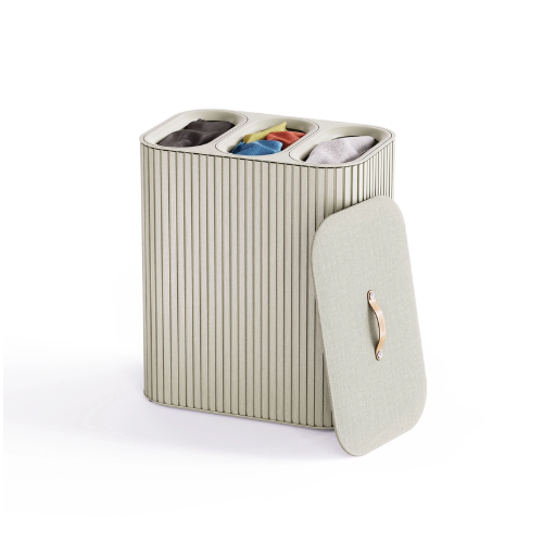 Joseph Joseph Tota Trio Luxe Bamboo Laundry Basket – 90L (Ecru)