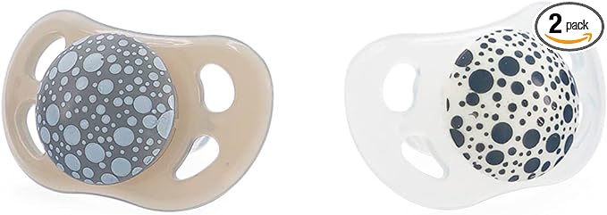 Twistshake 2X Orthodontic Pacifier 0-6m Pastel Grey White-78594
