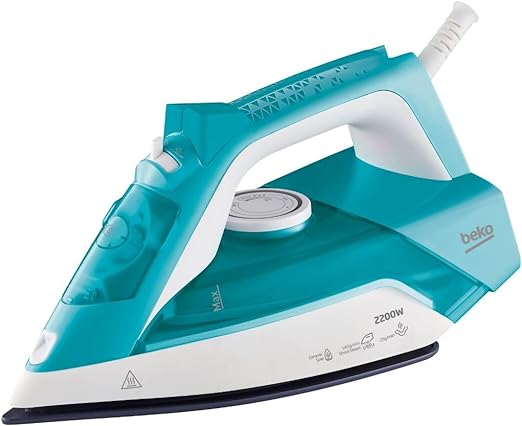 Beko - SIM3122T - Iron, 2200 W, vertical ironing, automatic cleaning, 240 ml - Light blue - Red Rhino