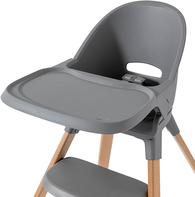 Twistshake highchair pastel grey, front view