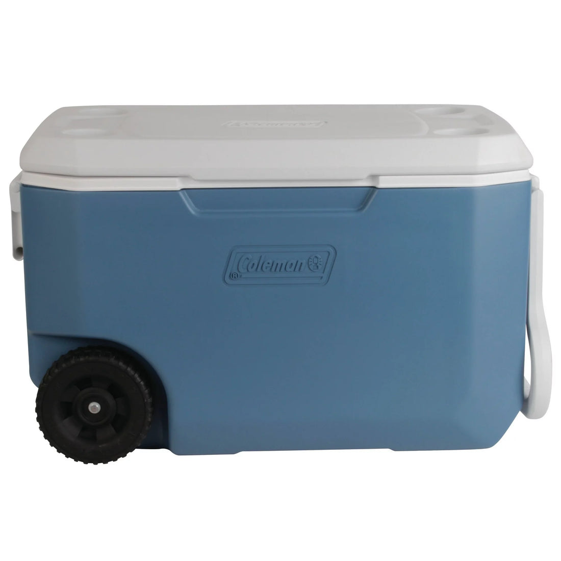 Coleman Foam Hard Cooler High Performance Insulated Cool Box, 62Qt/58ltr Capacity, With Handle and Wheels Blue ,Keeps Cool For Up To 4Days - Red Rhino