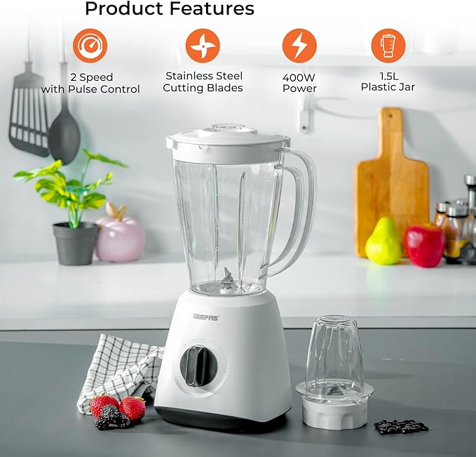Geepas GSB44027 400W 2 in 1Blender