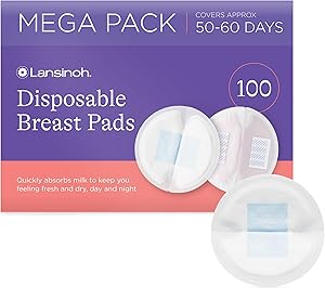 Lansinoh Stay Dry Disposable Nursing Pads, 100 Count- 44370 - Red Rhino