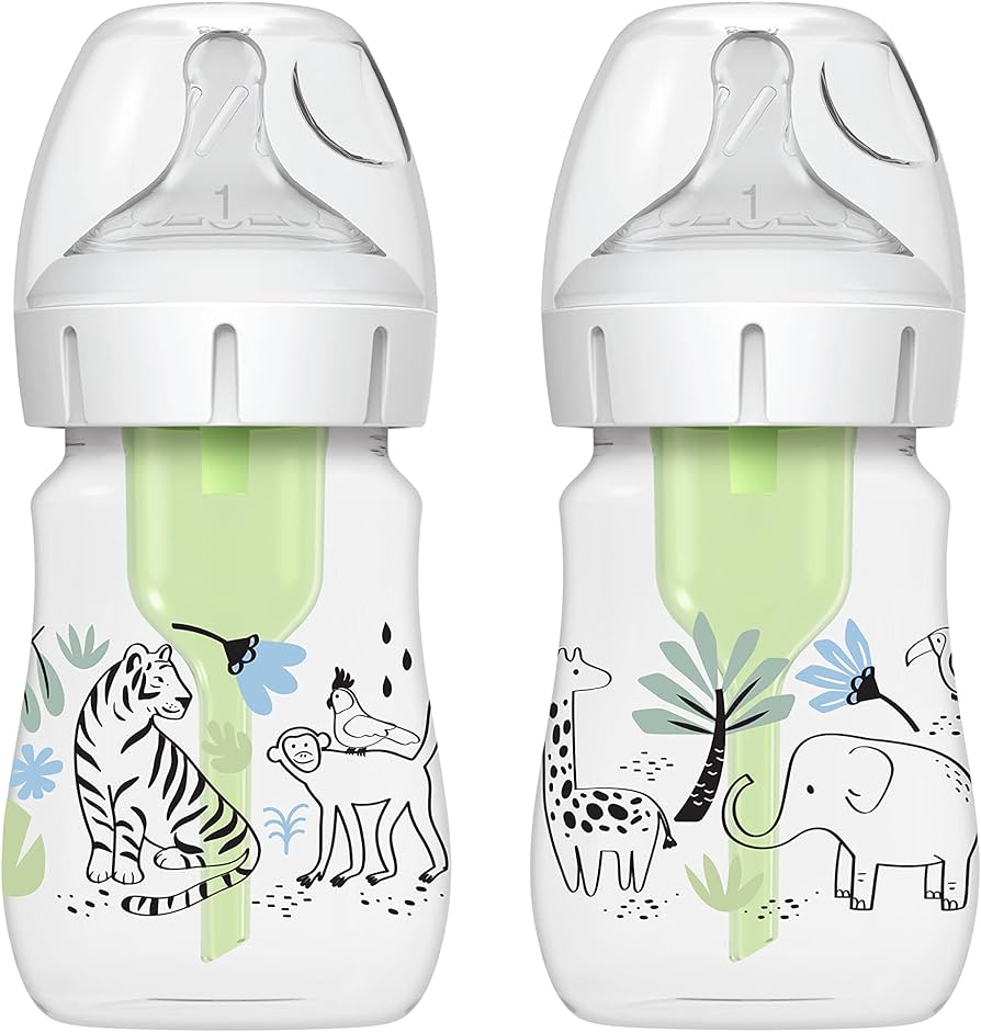 Dr. Brown's Natural FlowÂ® Anti-Colic Options+â¢ Designer Edition Jungle Decorations Wide Mouth-150ml-WB52014 - Red Rhino