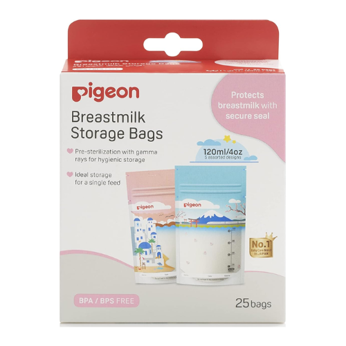 Pigeon Baby Holidays Breastmilk Storage Bags - 25Pack 120ml
