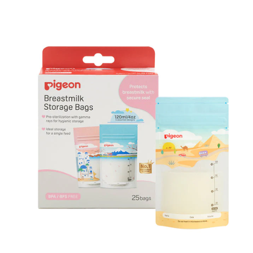 Pigeon Baby Holidays Breastmilk Storage Bags - 25Pack 120ml