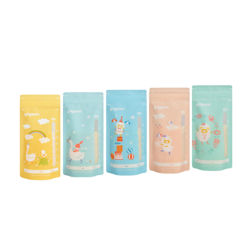 Pigeon Baby Animals Breastmilk Storage Bags - 25Pack 180ml