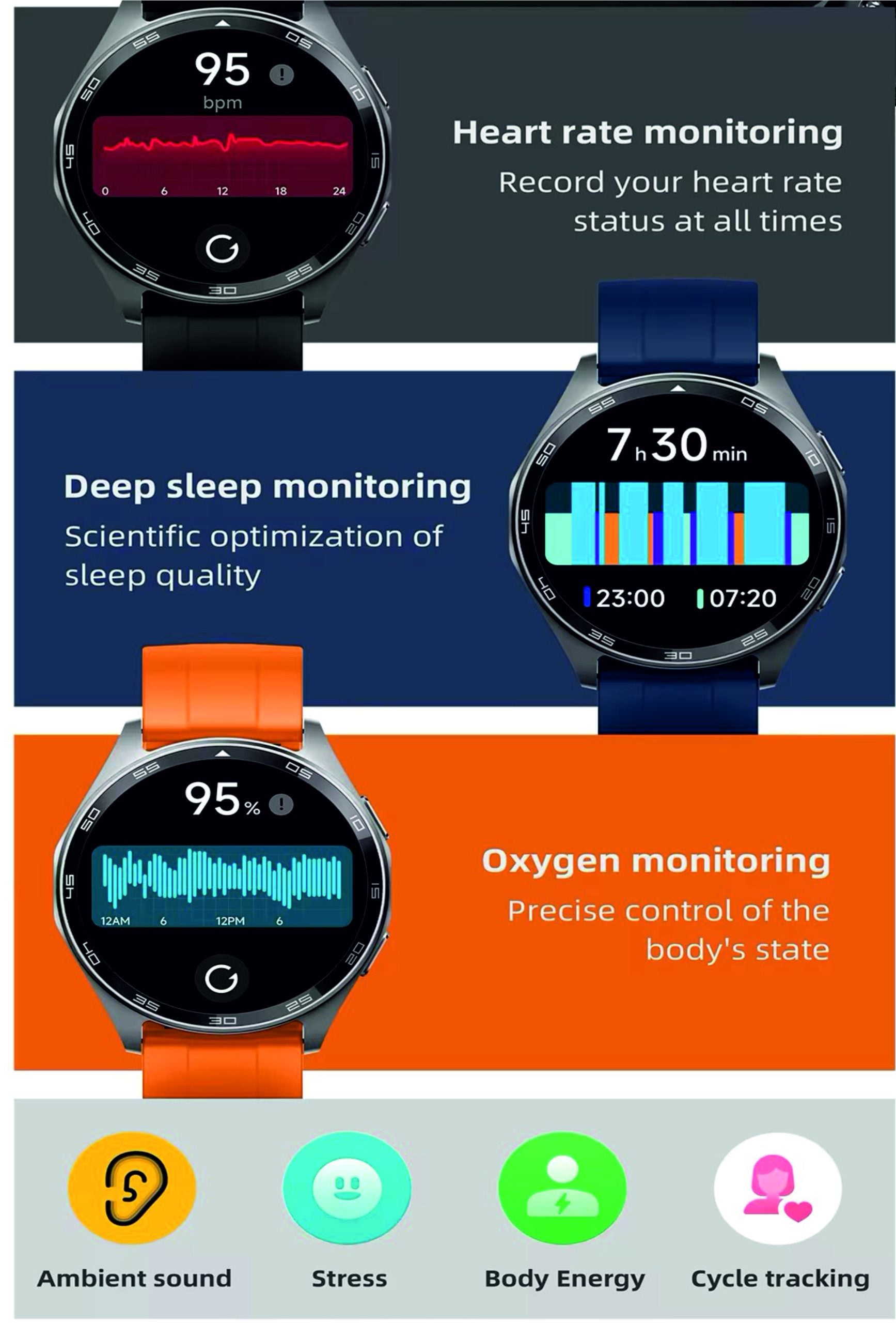 AceFit Pro Smart Watch Black - Red Rhino