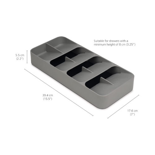 Joseph Joseph DrawerStore Compact Utensil Organizer Grey - Red Rhino