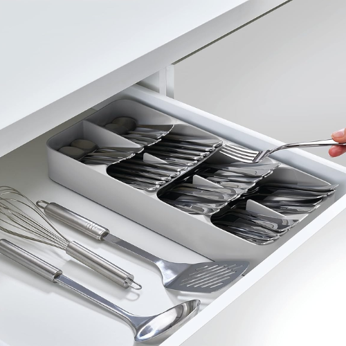 Joseph Joseph DrawerStore Compact Utensil Organizer Grey - Red Rhino