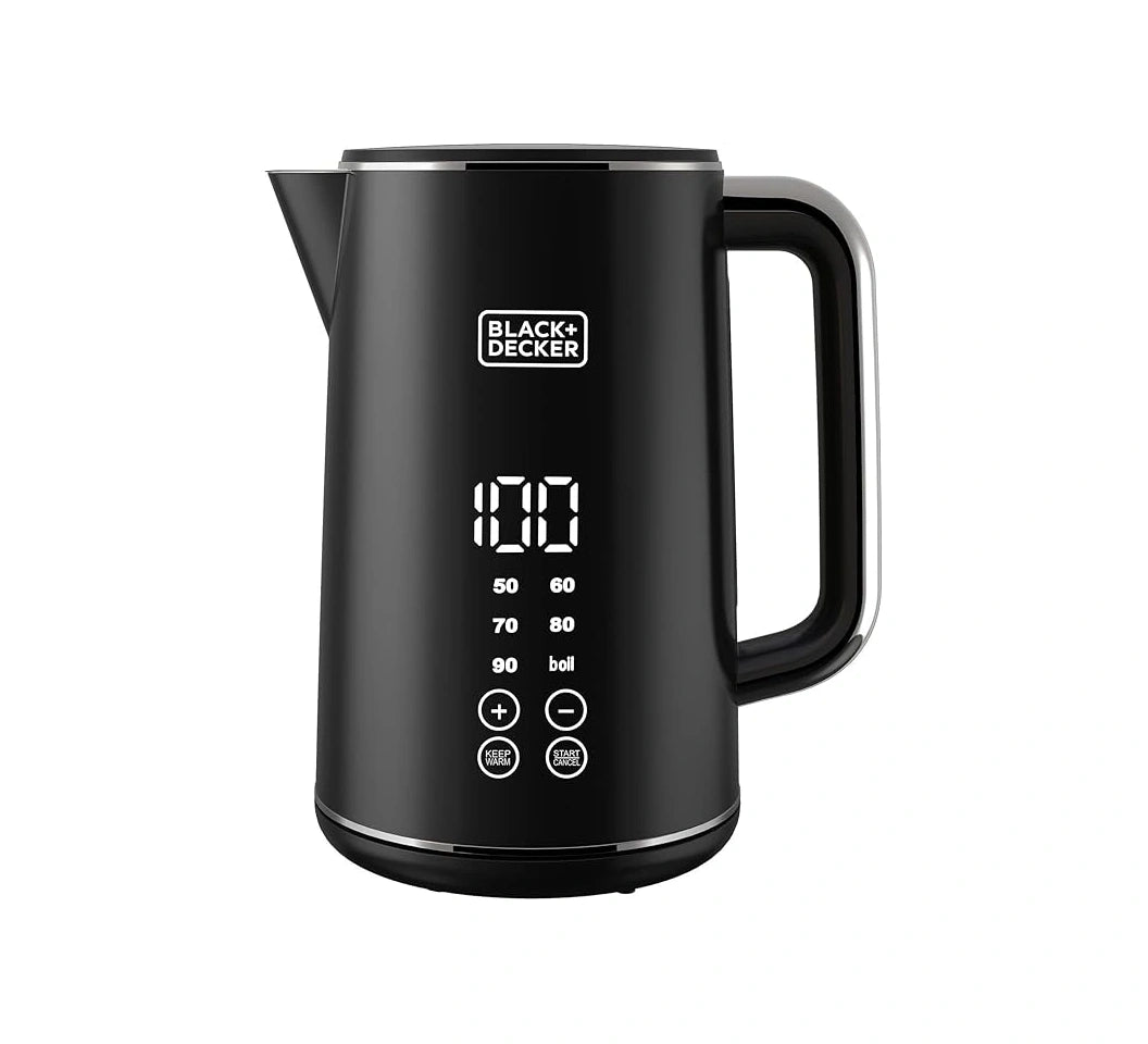 Black+Decker JCD200-B5 Digital Kettle 1.7L, Black - 2200W