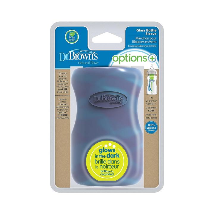 Dr. Brown's Wide-Neck Silicone Baby Bottle Sleeve, Glow-in-The-Dark 270ml-AC207 - Red Rhino