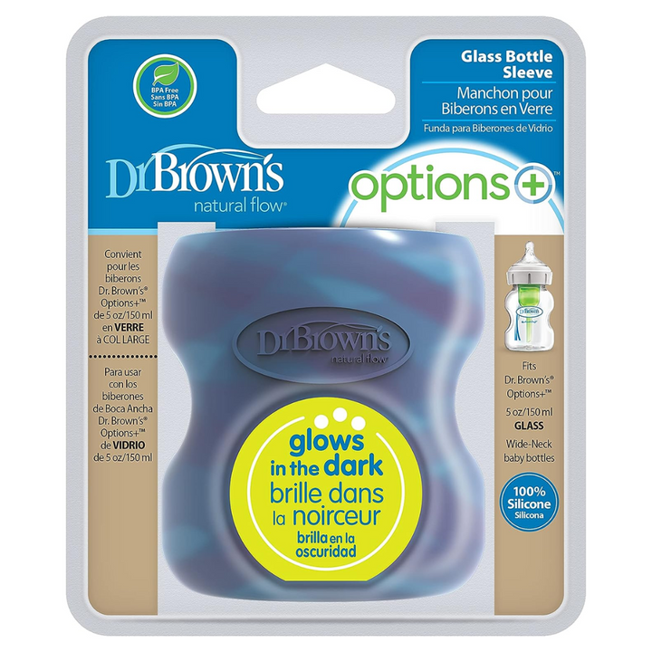 Dr. Brown's Wide-Neck 100% Silicone Baby Bottle Sleeve, Glow-in-The-Dark-AC208 - Red Rhino