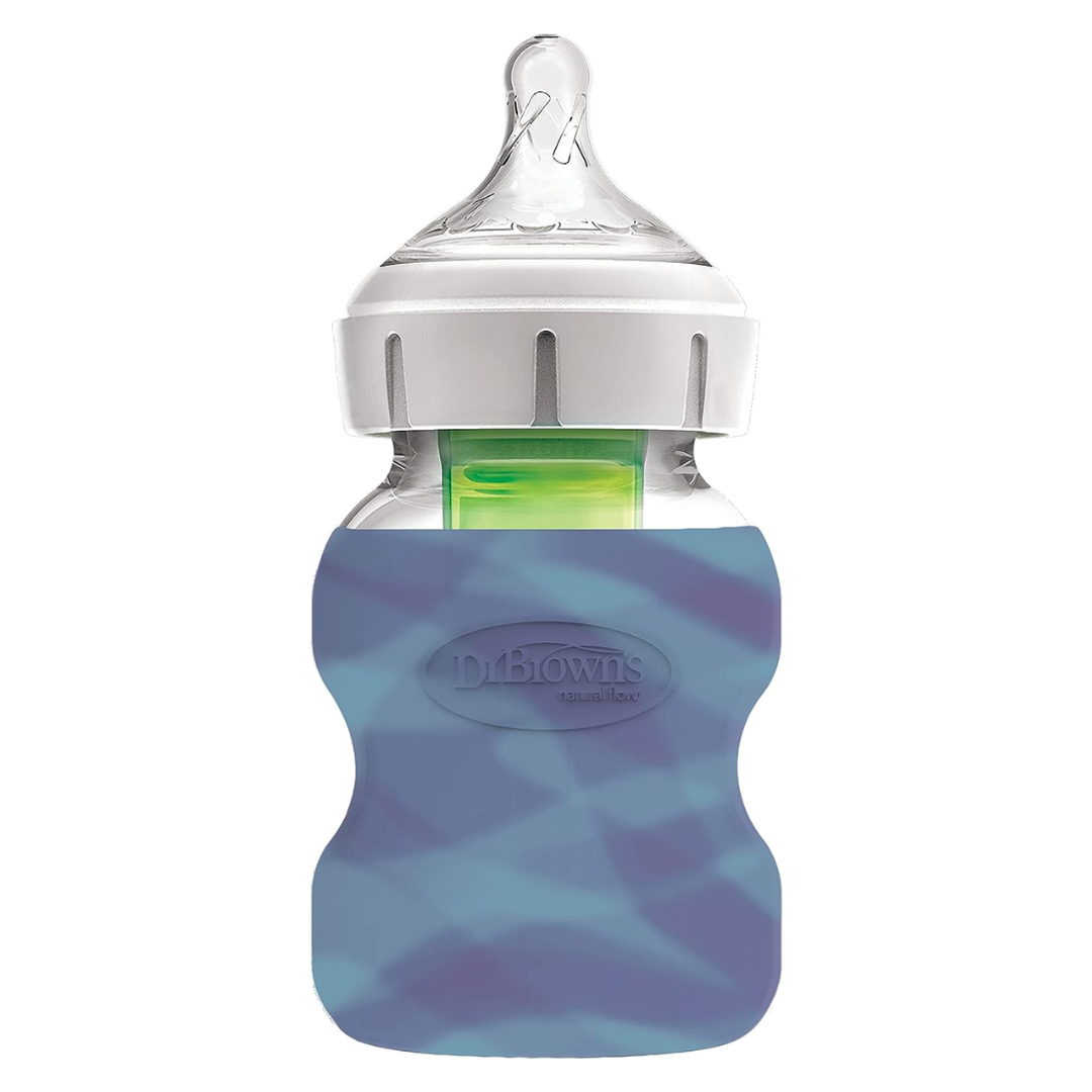 Dr. Brown's Wide-Neck 100% Silicone Baby Bottle Sleeve, Glow-in-The-Dark-AC208 - Red Rhino