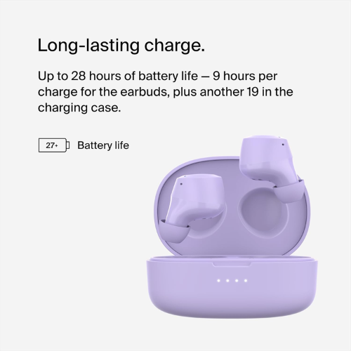 Belkin SoundForm Bolt True Wireless Earbuds - Lavender