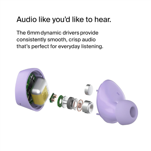 Belkin SoundForm Bolt True Wireless Earbuds - Lavender