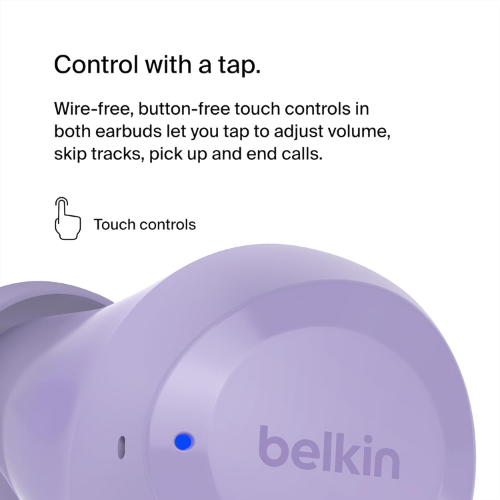 Belkin SoundForm Bolt True Wireless Earbuds - Lavender